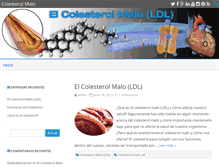 Tablet Screenshot of colesterolmalo.com